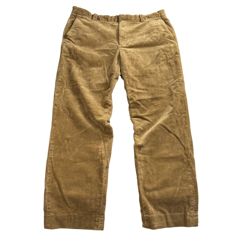 Brooks Brothers Corduroy Pants Mens 36x29 Clark Fit Tan Brown Wide Wale Stretch